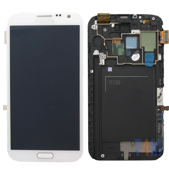 TOUCH+DISPLAY WITH FRAME SAMSUNG GALAXY NOTE 2 GT-N7105 5.5"BRANCO